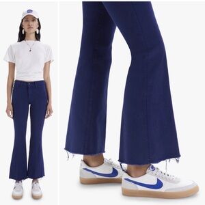 Mother Denim The Weekender Fray Flare Jeans Play Date Patriot Blue Size 27 EUC